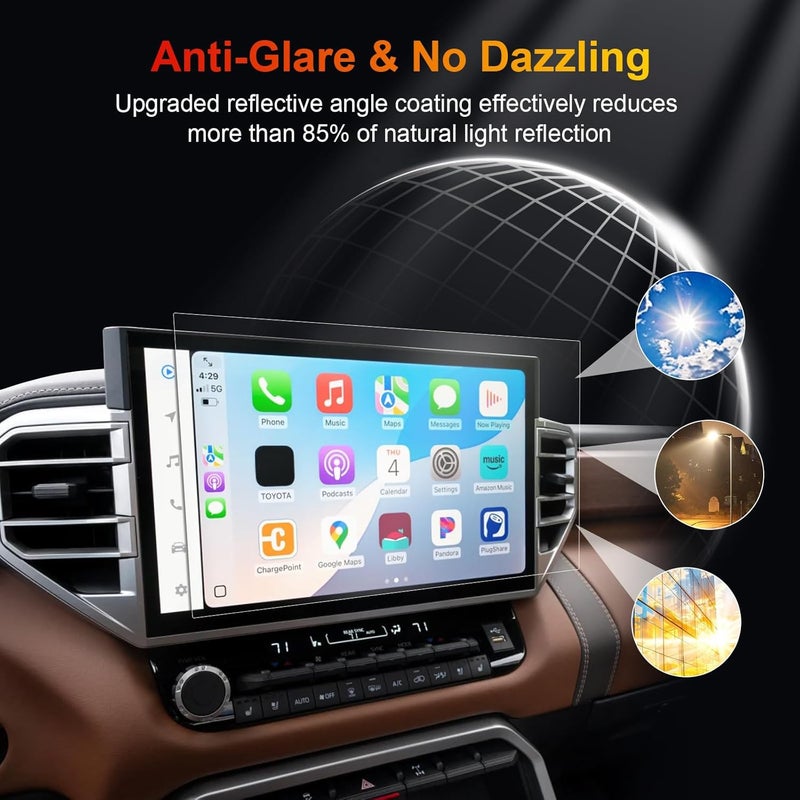 BSTW for 2024 Sequoia Matte Screen Protector for 2023-2026 Toyota Sequoia Limited/Platinum/TRD Pro 14" Display for 2025 Toyota Sequoia Accessories Anti Glare Tempered Glass Film (Sequoia 14-In Matte) - Image 4